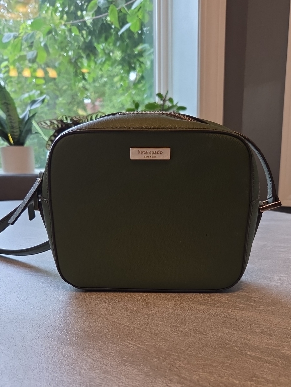 kate spade Olive Green Leather Crossbody Belt Bag